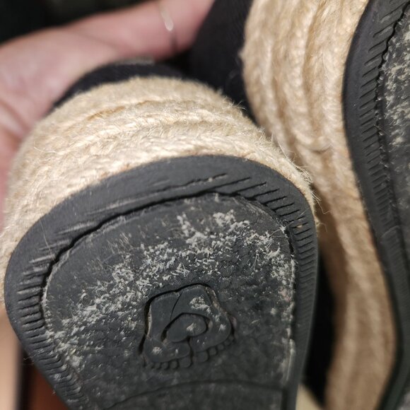 Sketchers Bobs Black Espadrille Wedge Style Sz 8.5 - Picture 10 of 11